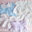 画像6: 〔60サイズ / 3-6ヶ月〕White & Lavender Heart Dress (6)