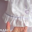 画像3: 〔60サイズ / 3-6ヶ月〕White & Lavender Heart Dress (3)