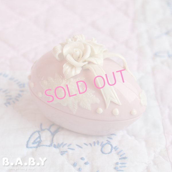 画像1: Pink Romantic Egg Trinket Box (1)