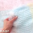 画像3: Pastel Bear Waffle Afghan Blanket (3)