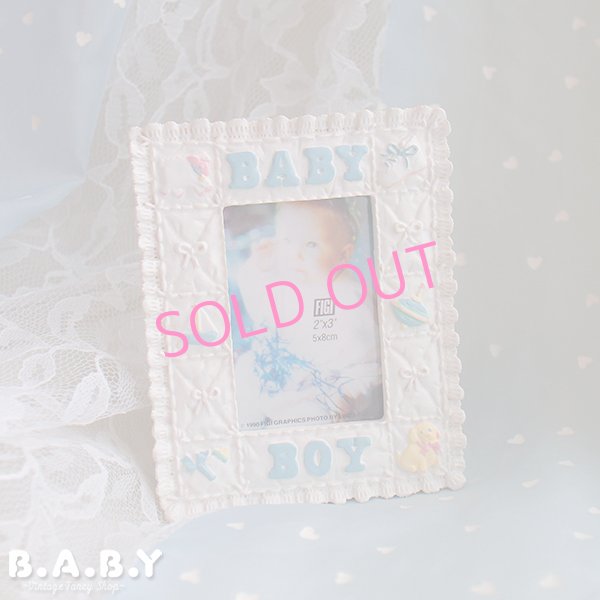 画像1: BABY BOY Lace  Photo Frame (1)