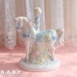 画像5: Flower Blue Carousel Horse (5)