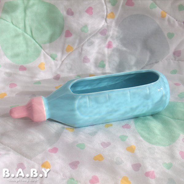 画像1: Blue × Pink Baby Bottle Planter (1)