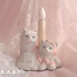 画像2: Ribbon Twin Kitties Lamp (2)