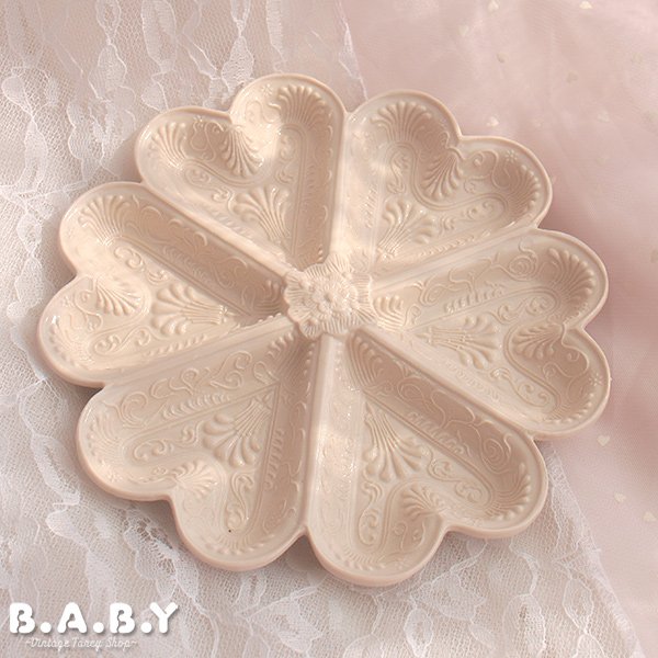 画像1: Romantic Round Heart Tray (1)