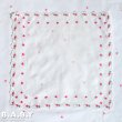 画像1: Valentine Cotton Hanky / Scalloped Flower Heart (1)