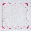 画像1: Valentine Cotton Hanky / Scalloped Dot Heart (1)