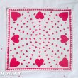 画像1: Valentine Cotton Hanky / Circle Heart (1)