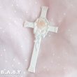 画像1: Flower Girl White Cross Ornament (1)