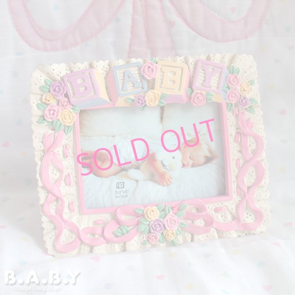 画像1: Romantic Baby Photo Frame / Pink (1)