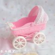 画像1: Barbie Kelly Doll Tiny Steps Pink Baby Buggy Carriage Stroller (1)