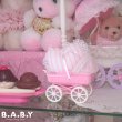 画像11: Barbie Kelly Doll Tiny Steps Pink Baby Buggy Carriage Stroller (11)