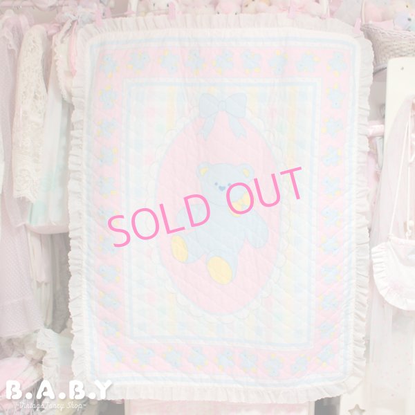 画像6: That's Our Baby Pastel Bear Quilt Blanket (6)