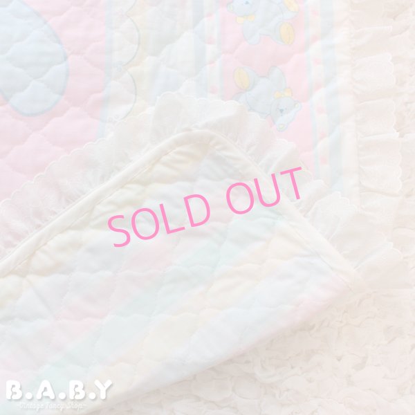 画像3: That's Our Baby Pastel Bear Quilt Blanket (3)