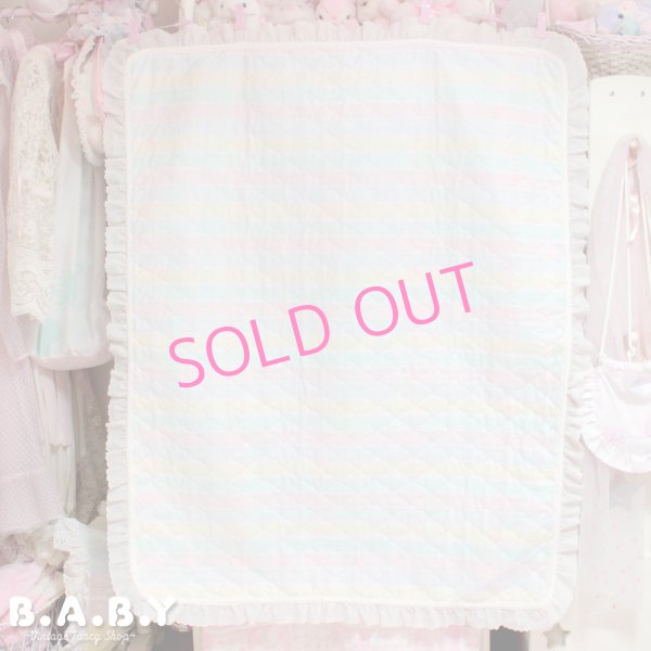 画像7: That's Our Baby Pastel Bear Quilt Blanket (7)