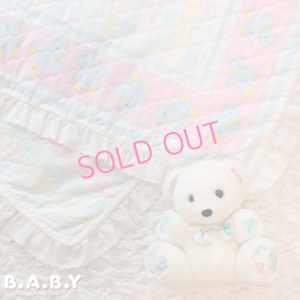画像1: That's Our Baby Pastel Bear Quilt Blanket (1)