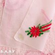 画像3: Christmas Cotton Hanky / Needlework Red Candle (3)